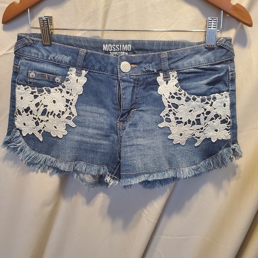 Mossimo Demim Cutoff Lowrise Jean Shorts w/Lace